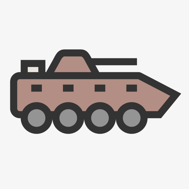 棕色装甲车卡通图标