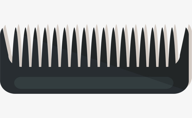黑色梳子卡通图标