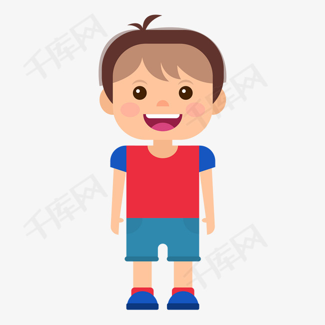 卡通装饰人物介绍海报设计男孩子
