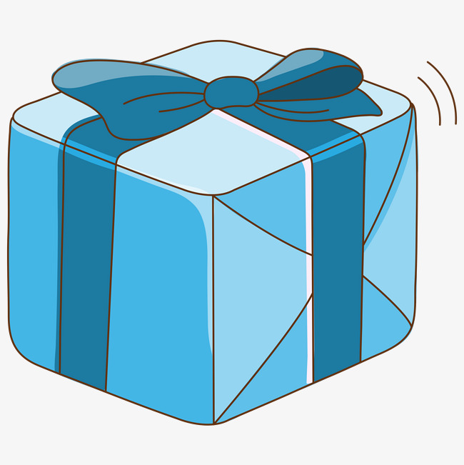蓝色精美可爱礼品盒子素材图片免费下载_高清png_千库