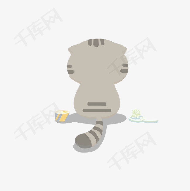 食物猫咪背影                                            卡通手绘
