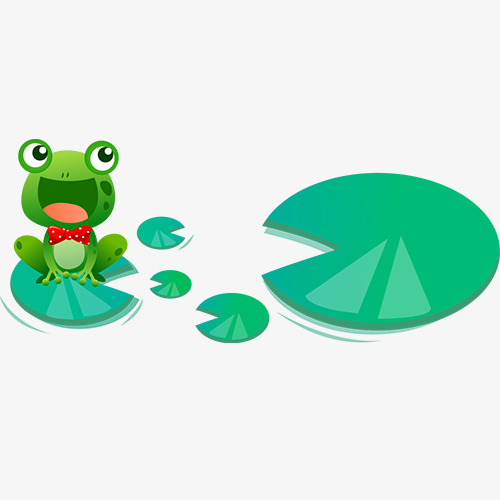 绿色可爱装饰青蛙装饰图