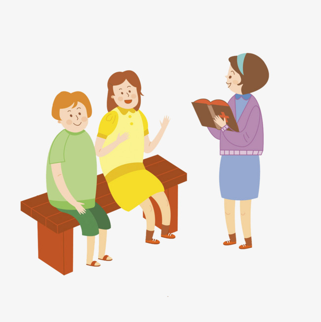 卡通上课女孩免抠图