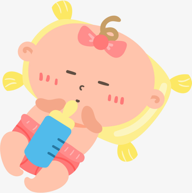 卡通睡眠日可爱宝宝睡眠日宝宝国际睡眠日睡觉休息装饰图案