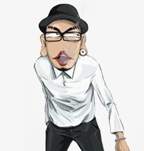 猥琐大叔眼镜男吸烟