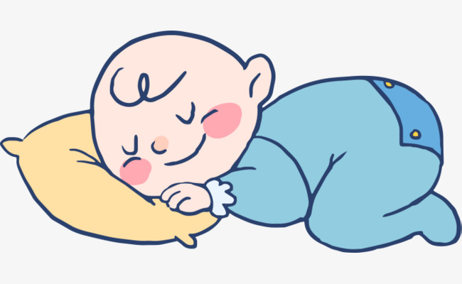 蓝衣可爱睡觉宝宝
