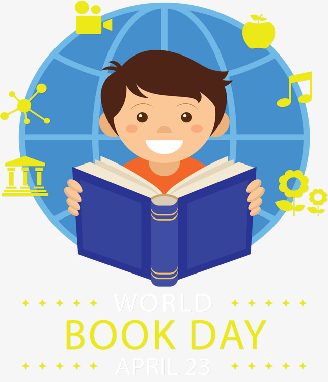 蓝色地球看书的人矢量png看书看书的人认真看书读书日国际读书日