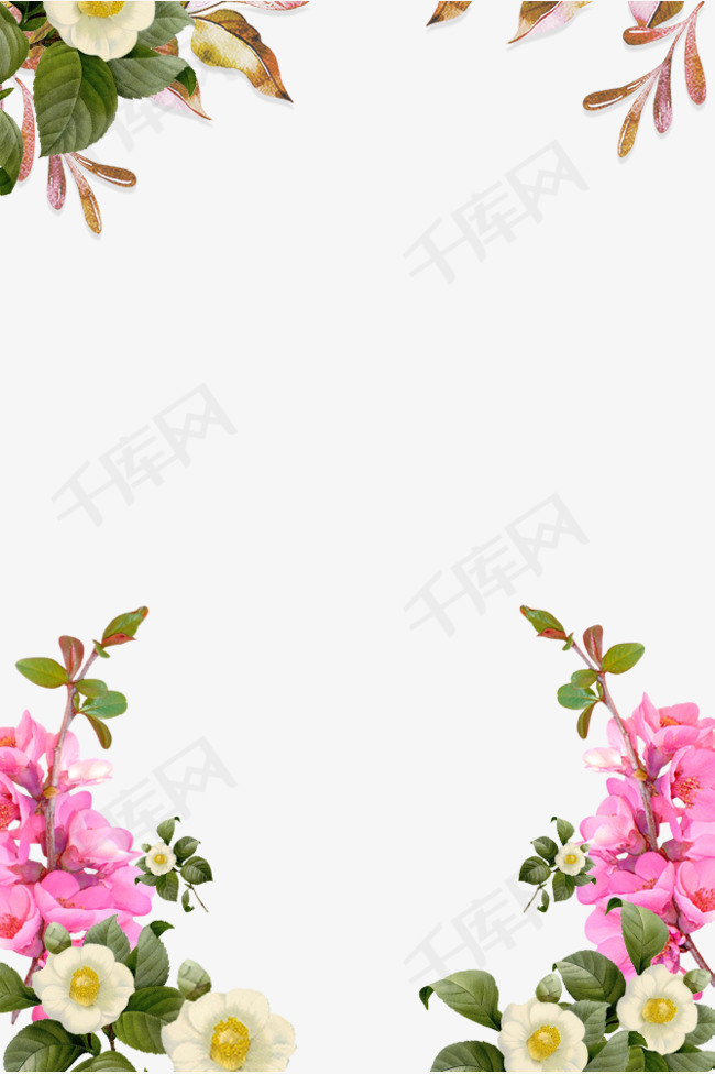 二十四节气之春分花朵边框素材图片免费下载_高清psd_千库网(图片编号