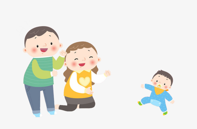 卡通父母和孩子免抠图素材图片免费下载_高清png_千库