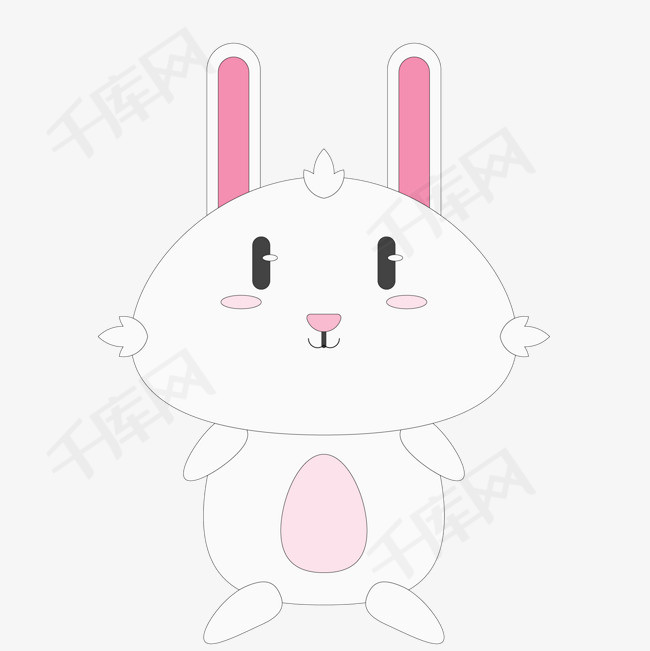 卡通萌萌哒小兔子设计小兔子复活节动物设计手绘萌萌哒可爱