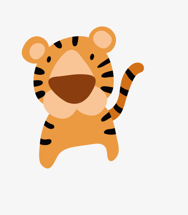 卡通可爱小动物装饰设计动物头像老虎