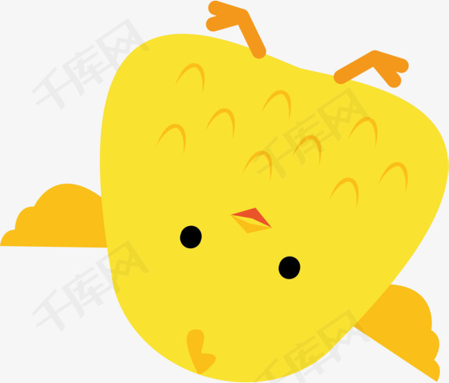 黄色卡通可爱小鸡