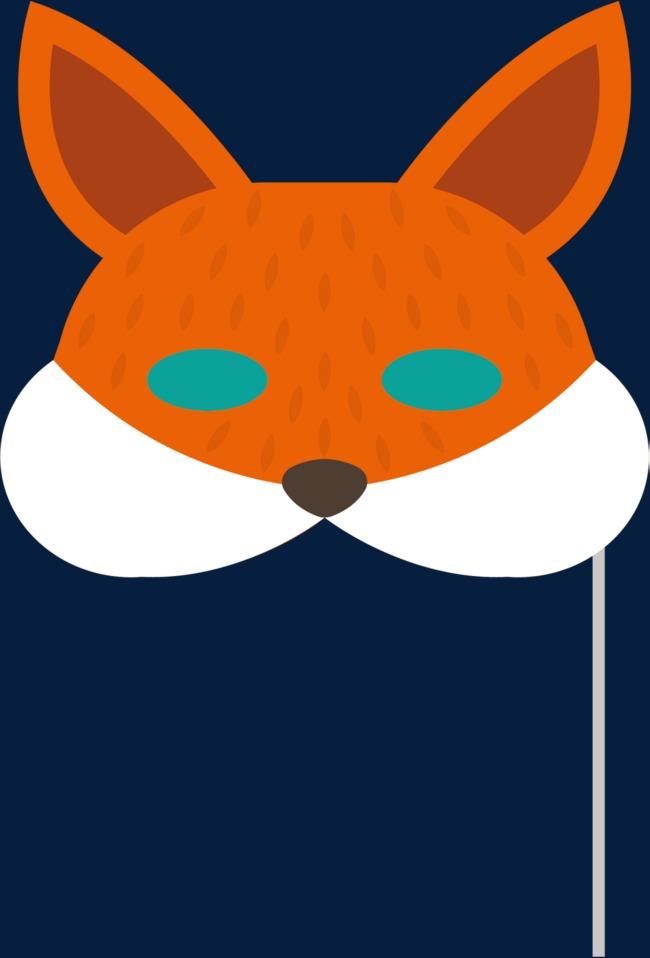 橙色卡通狐狸面具
