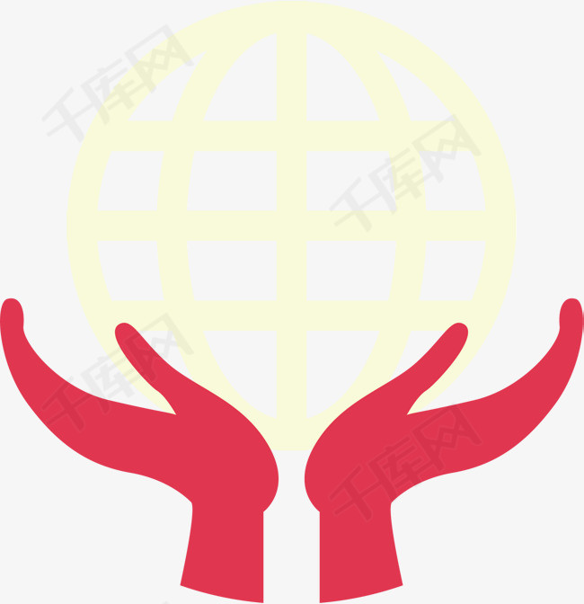 矢量图手托地球装饰