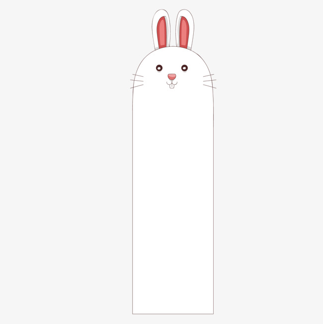 矢量兔子书签下载小小白兔动物童趣可爱装饰png免抠图下载