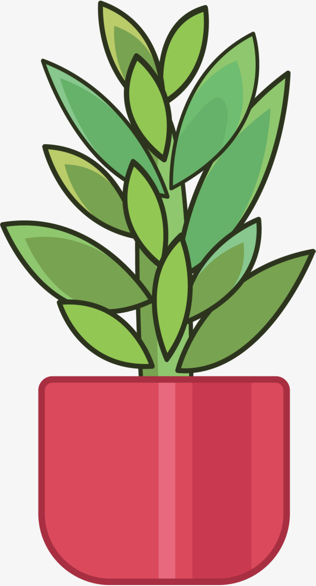 茂盛的卡通矢量绿植绿色植物植物卡通植物矢量茂盛扁平风格