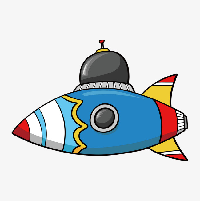 卡通手绘航天航空外星人宇宙火箭