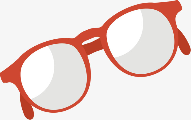 矢量图红色近视镜矢量图红色眼镜眼镜框近视边框