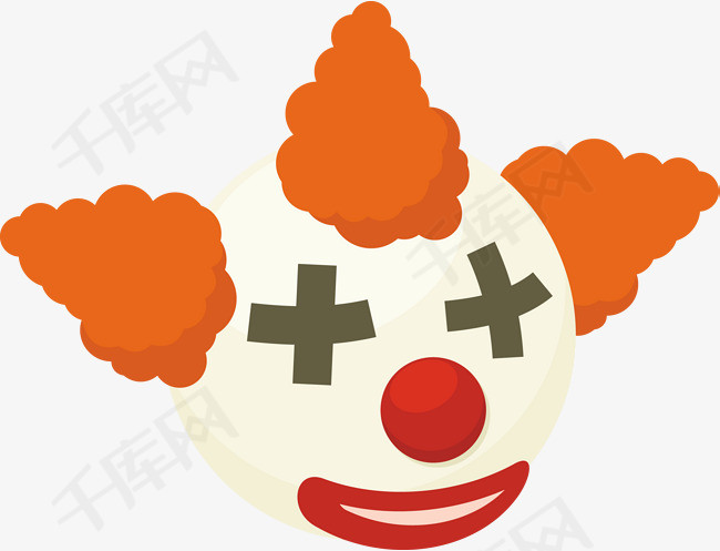 一个可爱搞怪的小丑表情