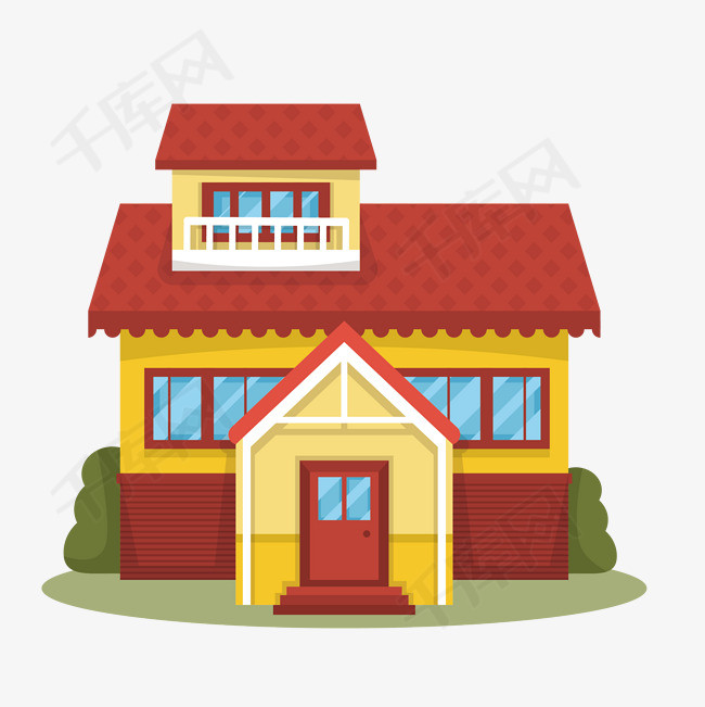 精致创意设计卡通房屋精致红色屋子房屋房子建筑物