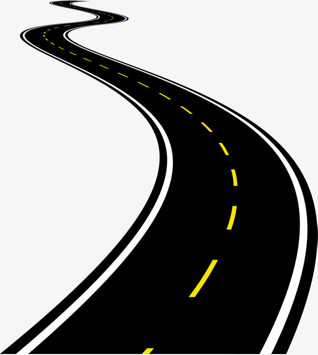 创意矢量弯曲的道路图高速公路弯曲的路矢量马路公路图路卡通马路图
