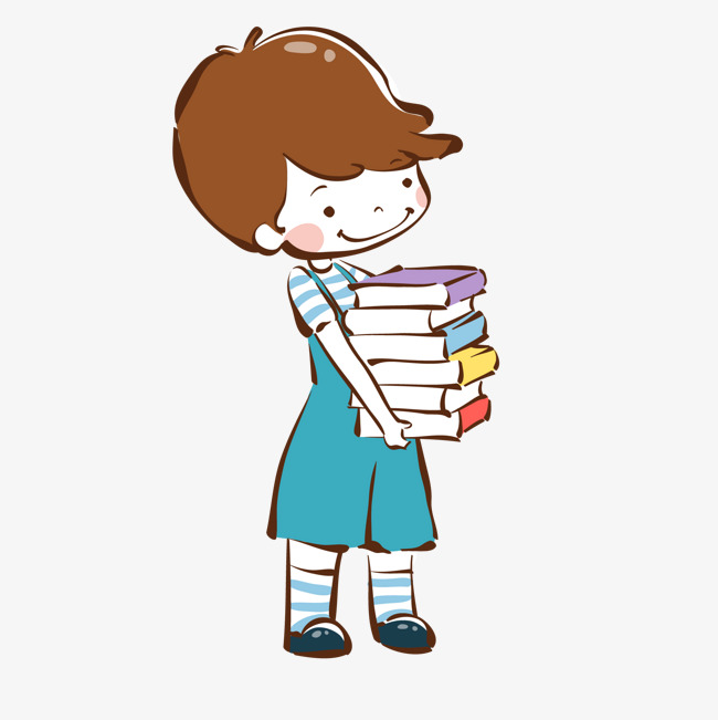 拿着书本的男孩人物设计