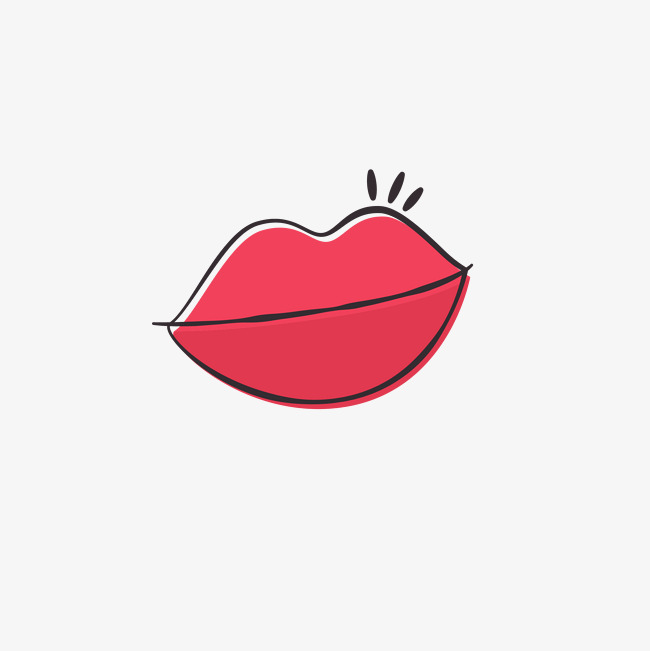 卡通红色的嘴唇免抠素材浪漫浪漫嘴唇性感性感嘴唇唇印可爱