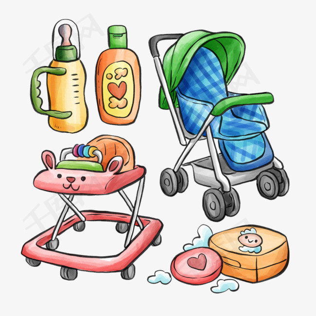 婴儿用品推车免抠图素材图片免费下载_高清png_千库网