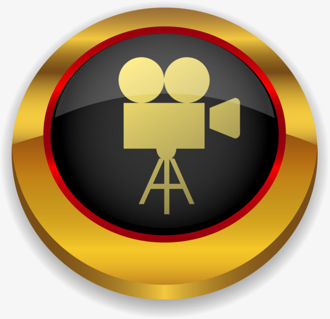 电影放映机金色标签