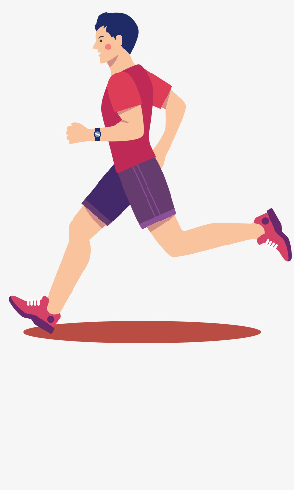 卡通人物插图奔跑跑马拉松的男人卡通人物插图奔跑跑步马拉松男人