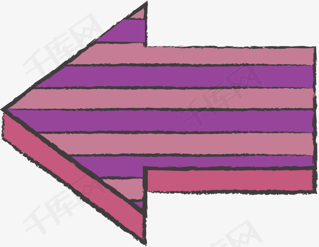 横条纹紫色向左箭头