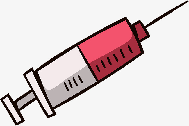 手绘卡通注射器免抠素材