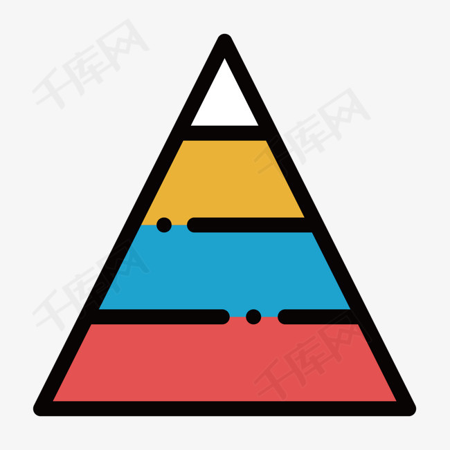 彩色手绘几何三角形元素