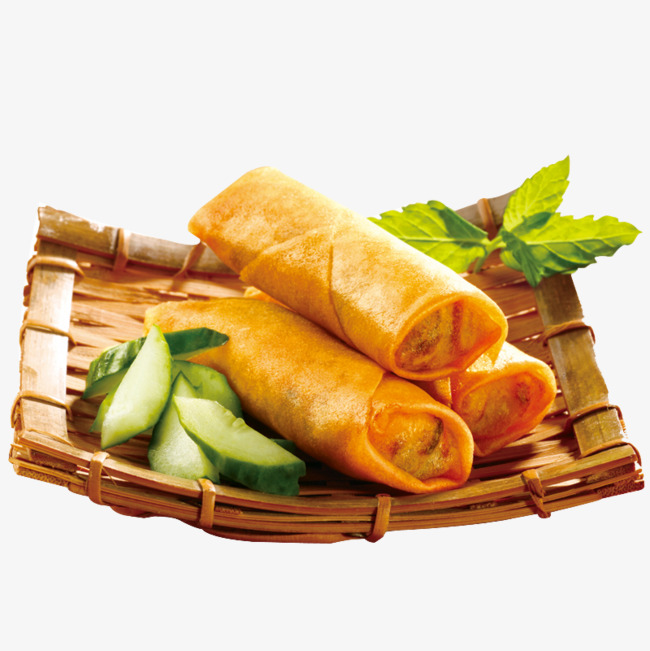 千库网 图片素材 美味的熟食春卷实物图      