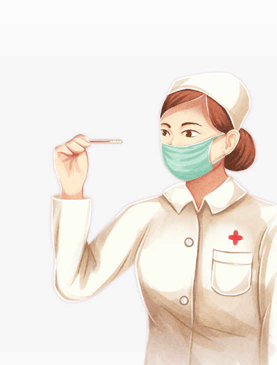 卡通手绘白衣护士插画免抠