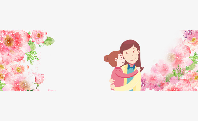 粉色唯美母亲节海报背景粉色花朵装饰母亲节海报母爱