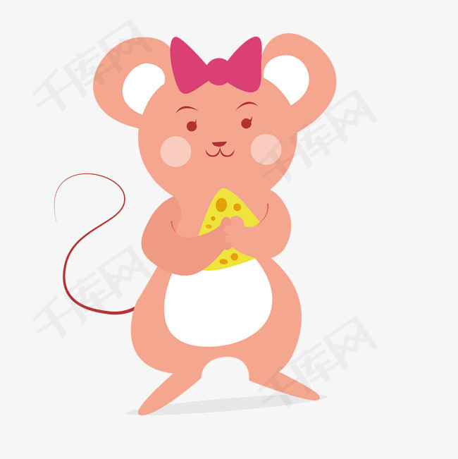 粉色可爱动物小老鼠