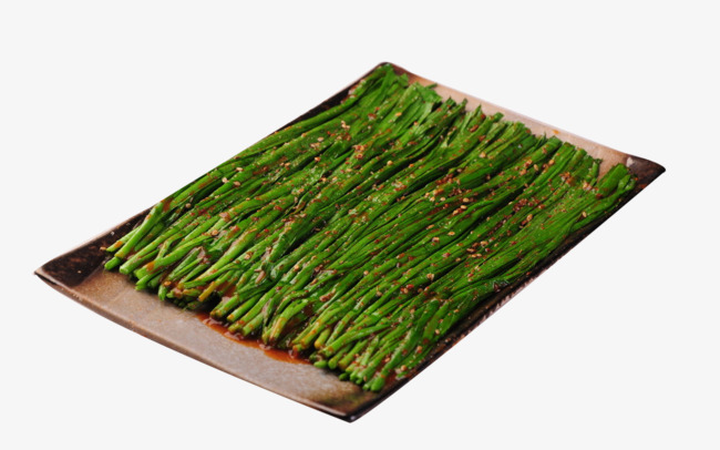 简单易做的素食烤韭菜