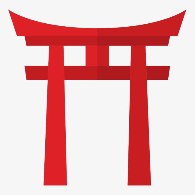 日本鸟居建筑旅游景点矢量