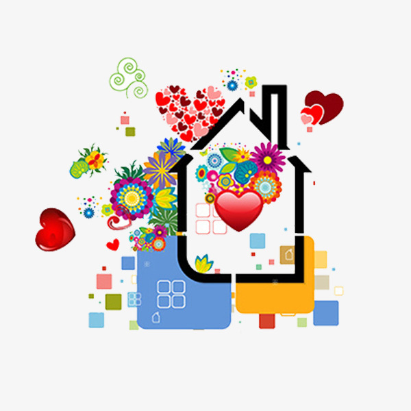 水擦创意爱心房子