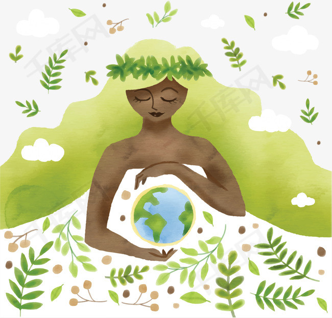 地球母亲png下载地球母亲创意地球地球环保绿色地球环境保护