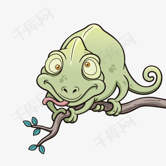 绿色的蜥蜴动物设计