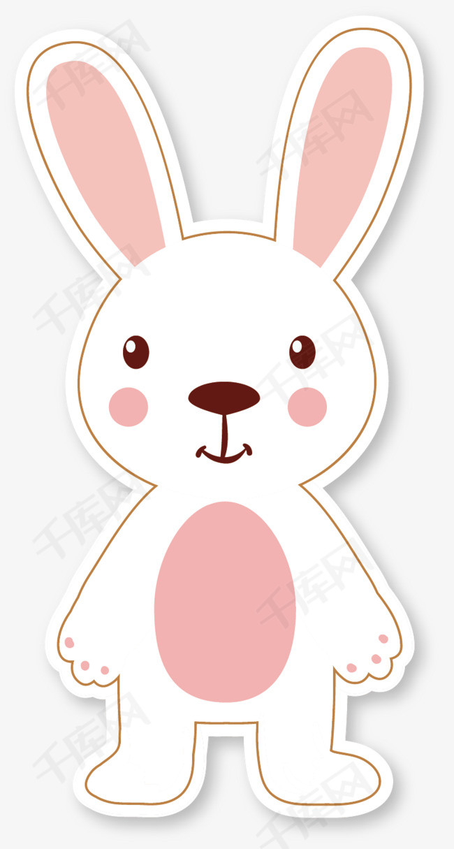 矢量图水彩卡通小白兔矢量图水彩卡通手绘设计兔子