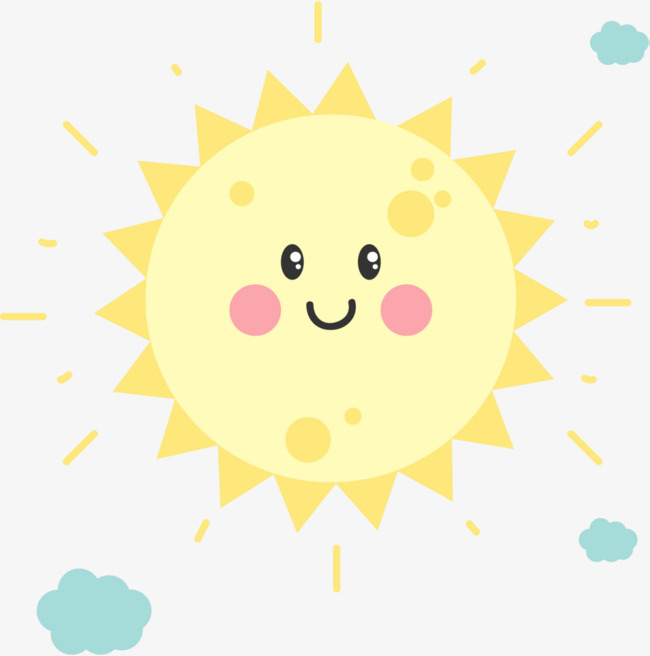 黄色微笑可爱太阳