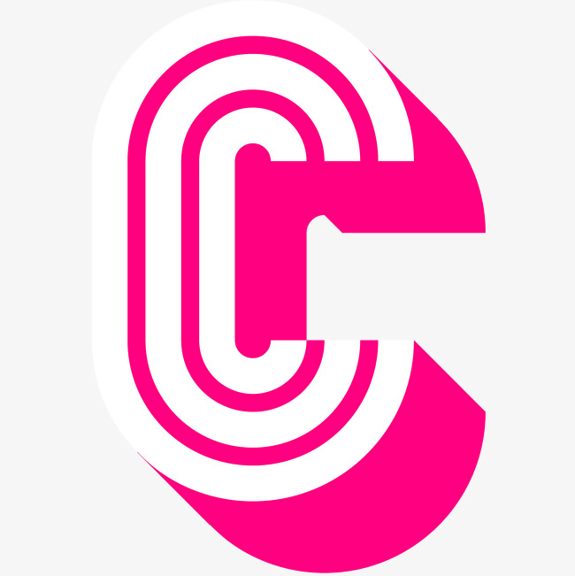 简约立体字母c艺术字