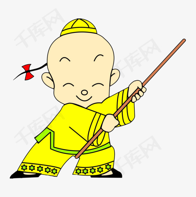 练习武术的古装小孩