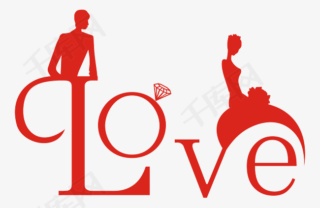 求婚love爱标题主题_艺术字设计_千库网