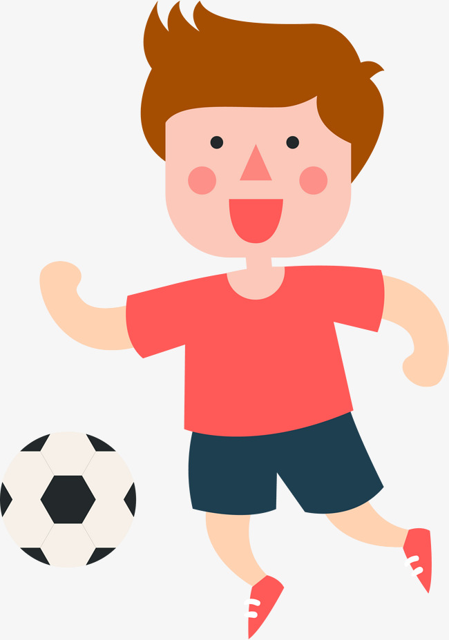 快乐踢球的小男孩快乐踢球短发男孩踢足球足球运动开心小男孩