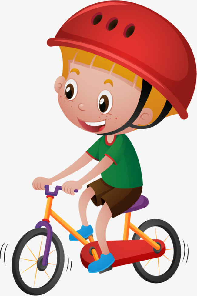 自行车大赛骑车的男孩自行车大赛红色头盔戴着头盔开心骑自行车骑车的