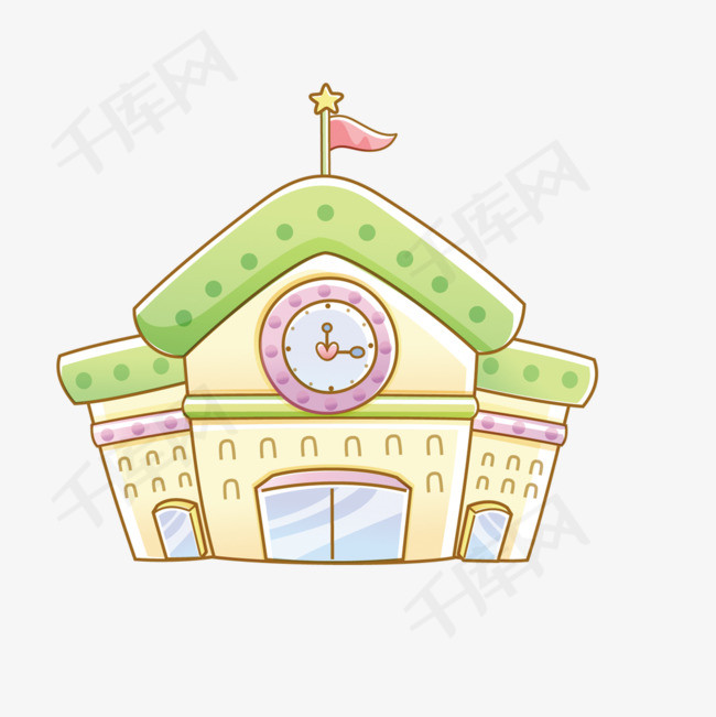 卡通手绘教学楼设计